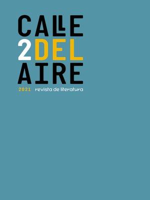 cover image of Calle del Aire. Revista de literatura. 2